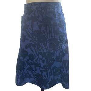 Marc Jacobs Vintage Y2K Black & Blue Floral A-Line Knee Length Skirt - size 12